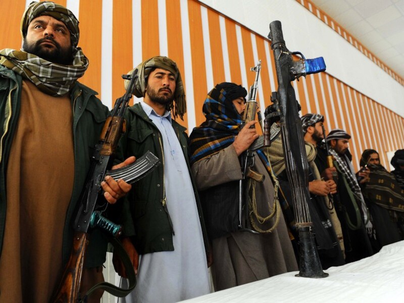 Voormalige tabilanstrijders in Afghanistan.
