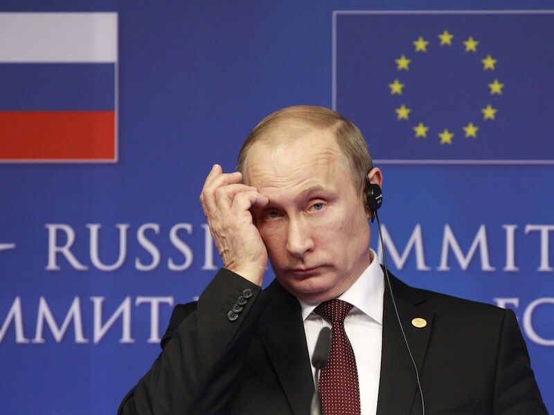 Poetin in januari van dit jaar, op een Rusland-EU-top in Brussel.