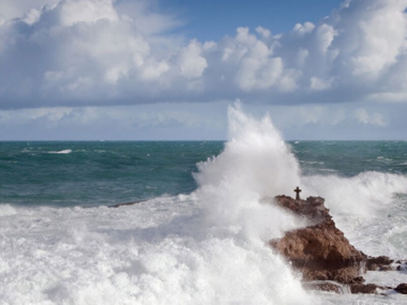 De Londenaar dook op het water in in Biarritz.
