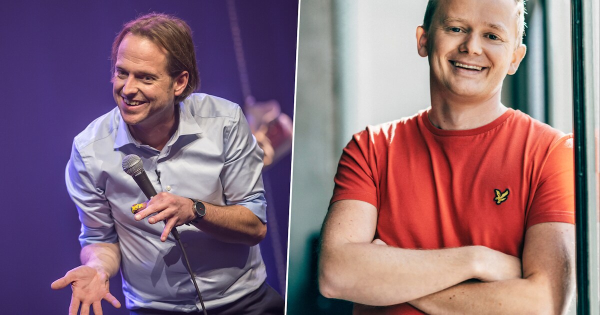 Comedians Bas Birker, Seppe Toremans, Jeroen Verdick en MC Jasper ...
