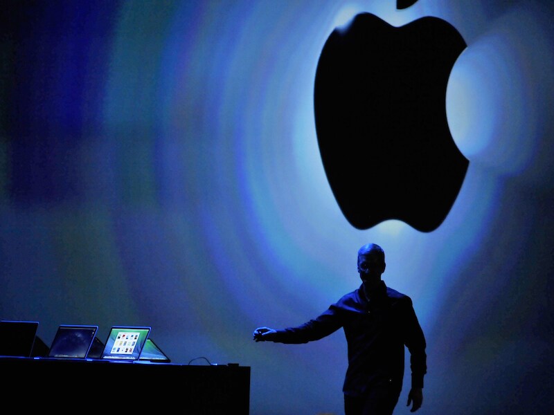 Tim Cook op Apples WWDC-conferentie in juni.