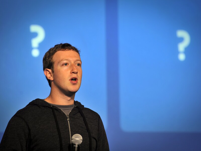 Facebook-topman Mark Zuckerberg bij de voorstelling van Graph Search.