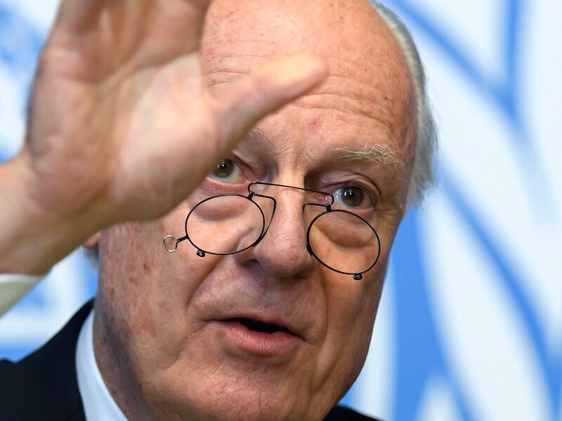 VN-gezant voor Syrië Staffan de Mistura.