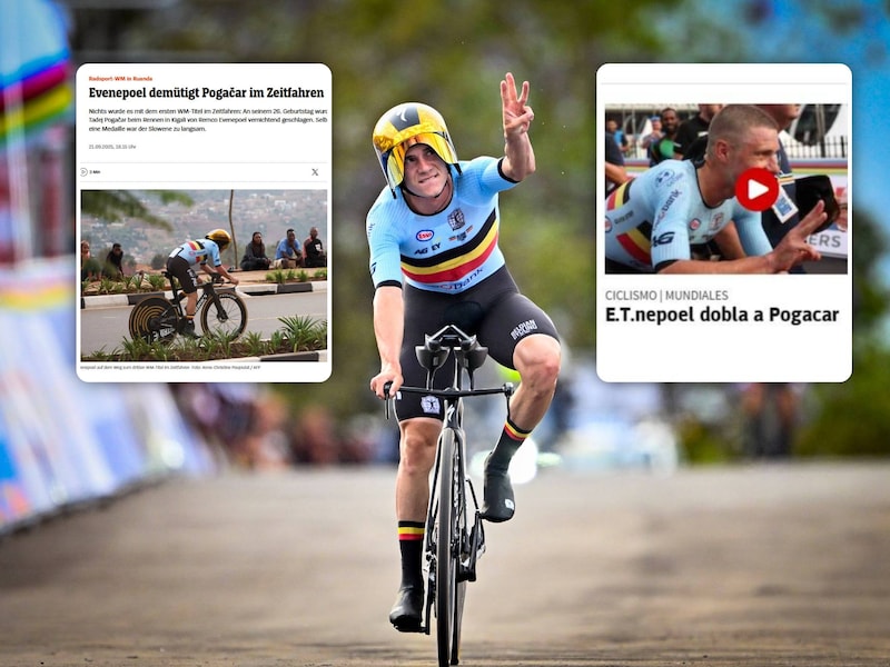 "Donkerste dag uit zijn carrière": buitenlandse media snoeihard voor "vernederde" Pogacar, Evenepoel de hemel ingeprezen
