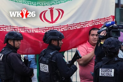 Iraanse selectie onder zware beveiliging geland in Mexico, t