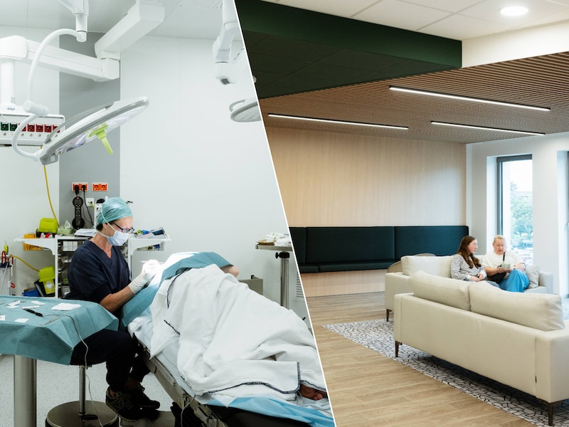 Het nieuwe chirurgisch dagziekenhuis beschikt over drie moderne operatiezalen en een comfortabele wachtzaal.