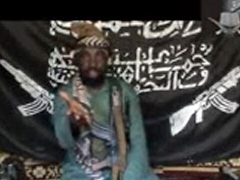 Abubakar Shekau, leider van Boko Haram in een still van een videoboodschap, op 3 november 2013.
