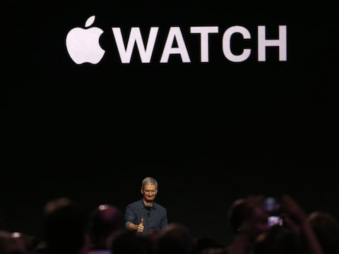 Tim Cook stelde dinsdag de Apple Watch voor.