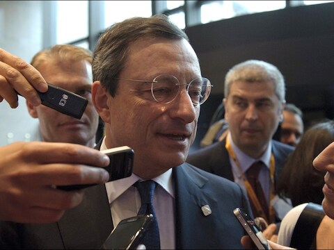 Mario Draghi, voorzitter van de Europese Centrale Bank (ECB).