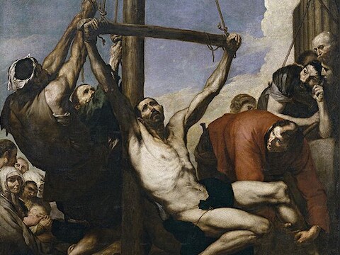 De kruisiging van Filippus door schilder José de Ribera. (Foto: Wikimedia)