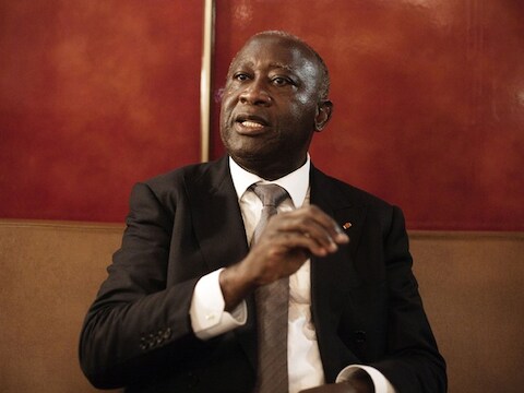 Ivoriaanse president Laurent Gbagbo.