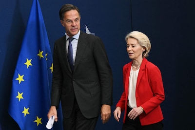 NAVO en EU werken samen aan ‘dronemuur’ ter bescherming van Europa, zegt NAVO-baas Rutte
