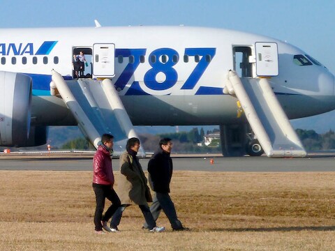 Een Dreamliner van All Nippon Airways (ANA) moest in januari een noodlanding maken na een smeulende batterij.