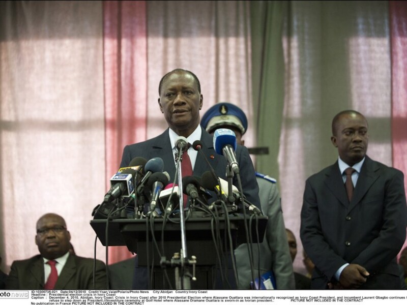Aanhangers van verkiezingsoverwinnaar Alassane Ouattara hebben zowat het hele land onder controle.