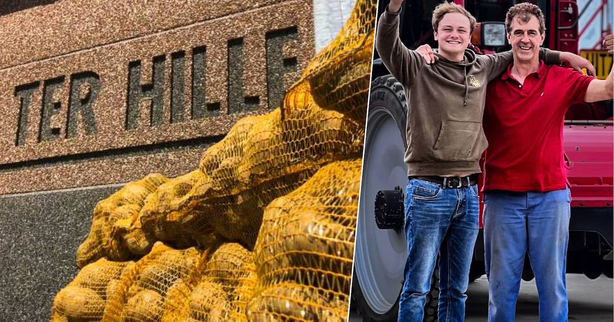 Boeren Erik (61) Cedric (27) uit Jabbeke zitten met 1,2 miljoen kilo ...