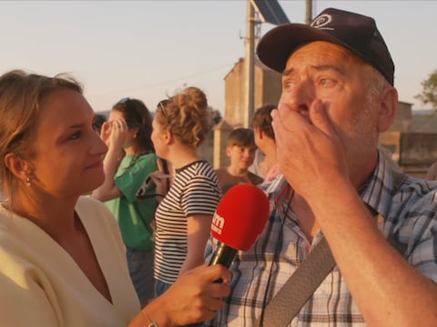 Vlaming Chris schiet vol na de totale zonsverduistering in Spanje.