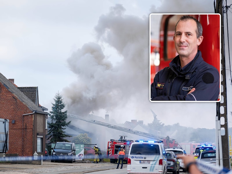 Langs de Itegembaan woedde een hevige brand in een woning. Inzet: brandweerkapitein Jan Anné