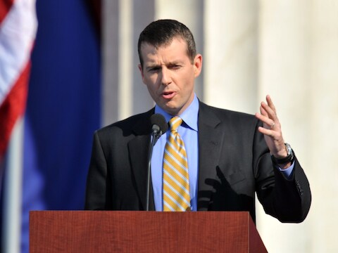 David Plouffe tijdens de Obama-campagne in 2008.