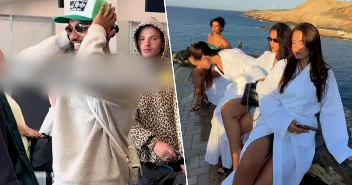 KIJK. Nederlandse influencers dragen badjas tijdens gesponsorde reis op Mykonos nadat bagage achterb