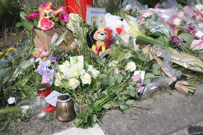 Op de plaats van het ongeval werden heel wat bloemen en knuffels neergelegd.