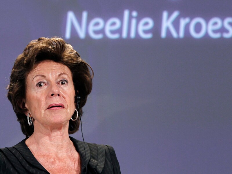 De Europese Commissaris voor Telecommunicatie Neelie Kroes.