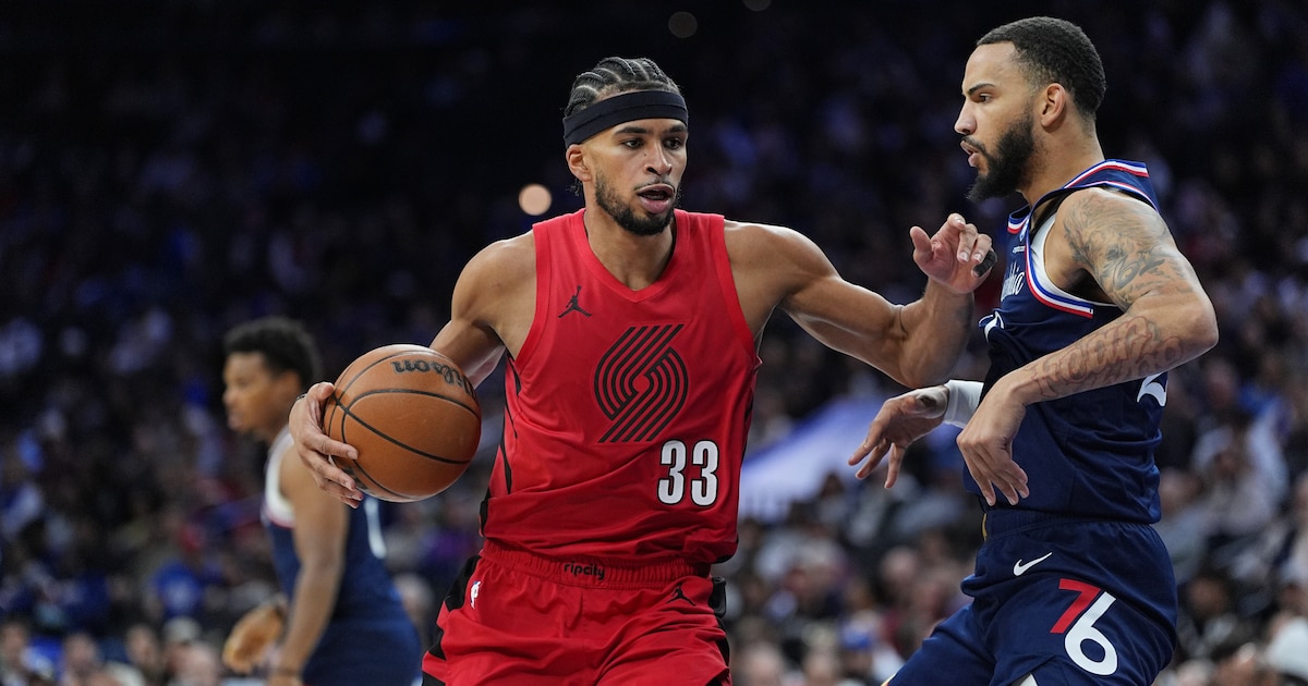 Alweer te wisselvallig: Toumani Camara en Portland gaan onderuit tegen Philadelphia