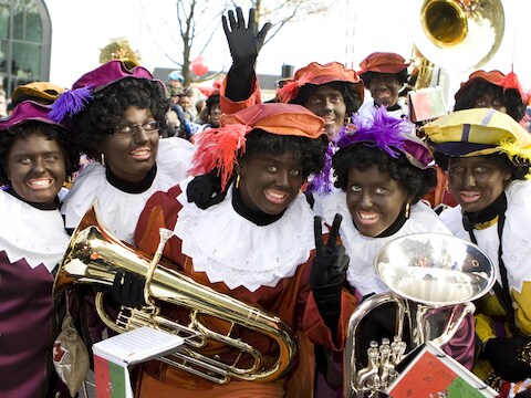 Zwarte Pieten in Amsterdam.