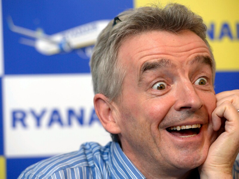 De flamboyante Ryanair-baas Michael O'Leary.