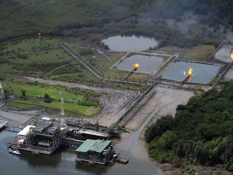 Shell-installatie in de Niger Delta.