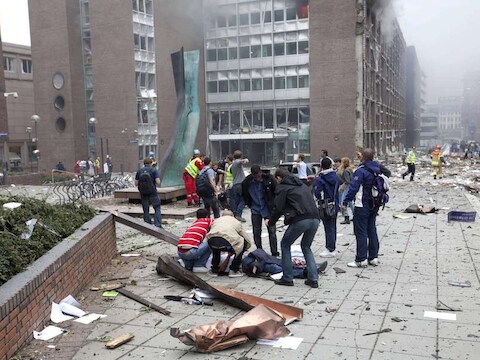 De explosie veroorzaakte veel schade.