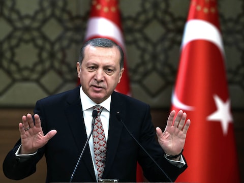 De Turkse president Recep Tayyip Erdogan