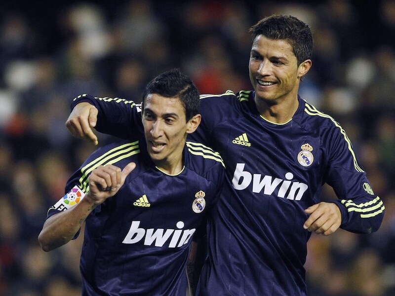 Angel Di Maria en Cristiano Ronaldo scoorden elk twee keer.