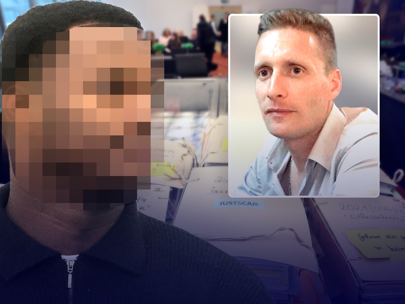 Beschuldigde R. In het kader: slachtoffer David Polfliet.