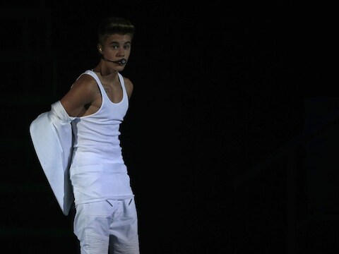 De Canadese zanger Justin Bieber.