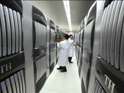 De snelste supercomputer in China heet 'Tianhe', ofwel 'Milky Way'.