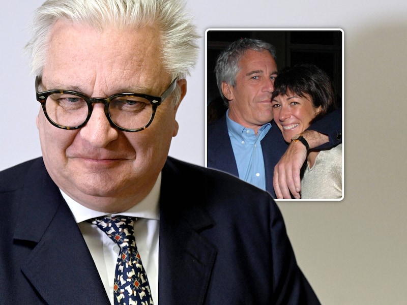 Prins Laurent staat vermeld in het Epstein-dossier. Rechts ziet u de Amerikaanse miljonair Jeffrey Epstein naast zijn toenmalige zakenpartner Gishlaine Maxwell. Beide werden verdacht van mensenhandel en seksueel misbruik.