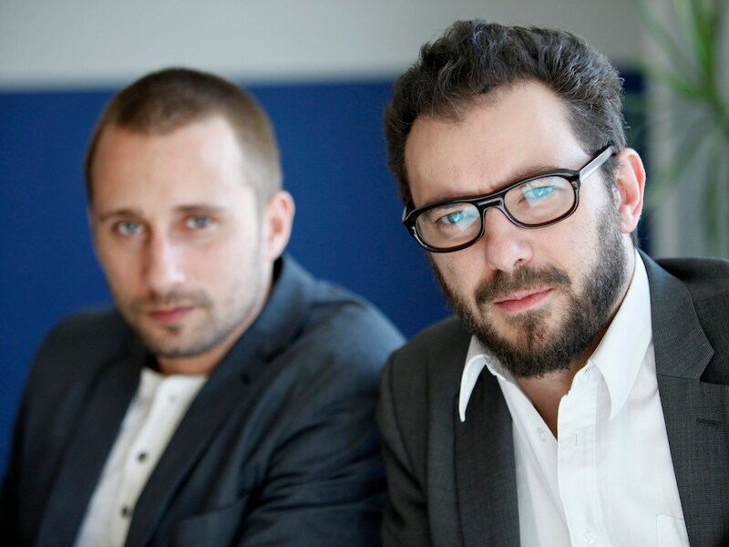 Michaël R. Roskam met de steracteur uit Rundskop: Matthias Schoenaerts.