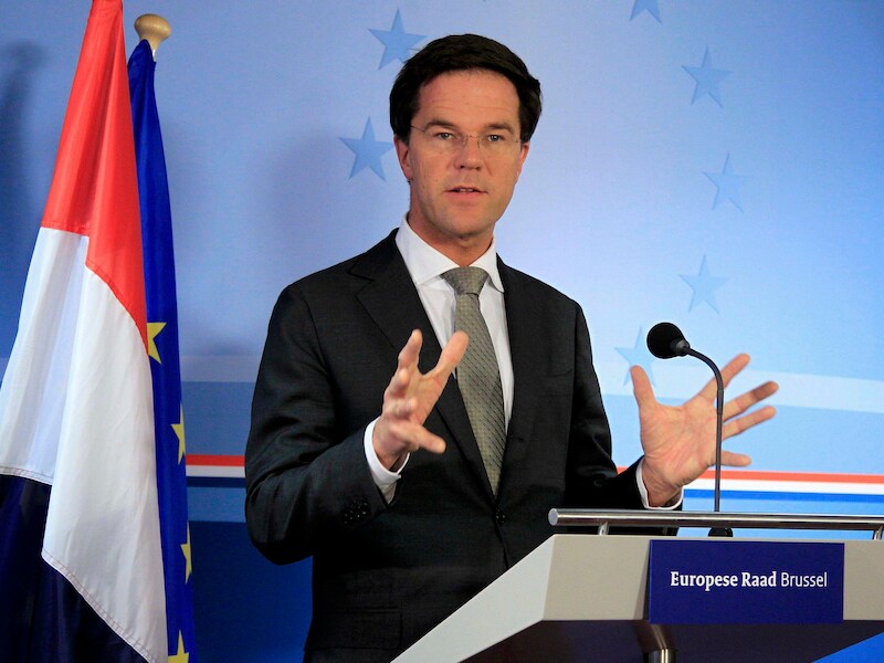 De Nederlandse premier Rutte.