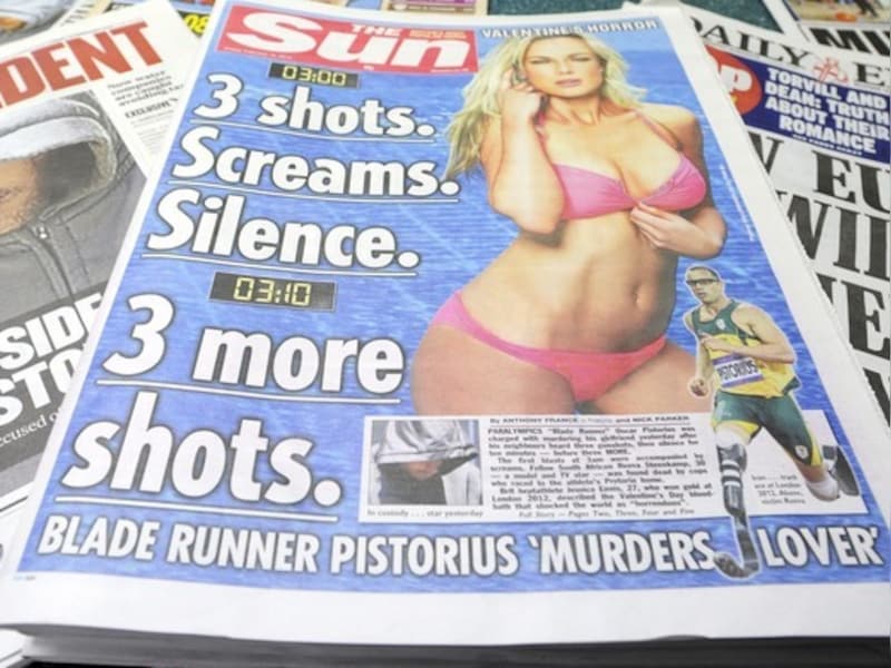 De voorpagina van The Sun