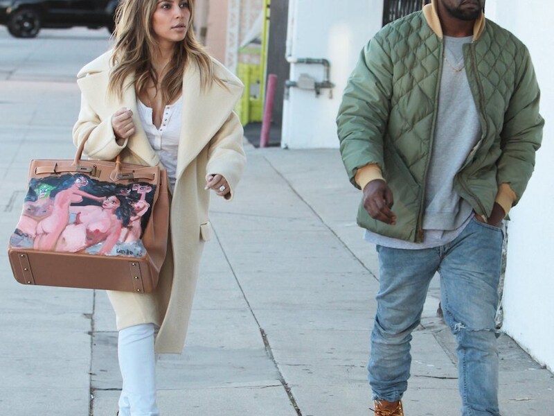 De handtas die Kim van haar echtgenoot Kanye kreeg.