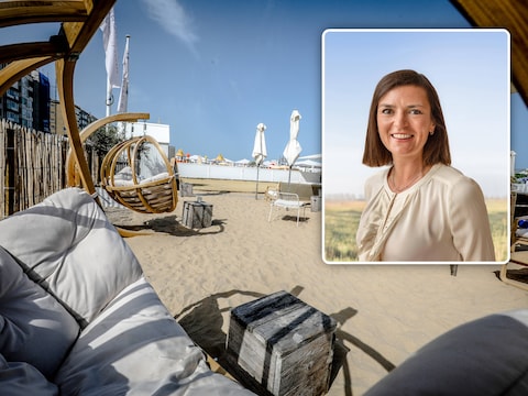 Illustratie strandbar Knokke-Heist Inzet: Gaelle Six van Gemeentebelangen