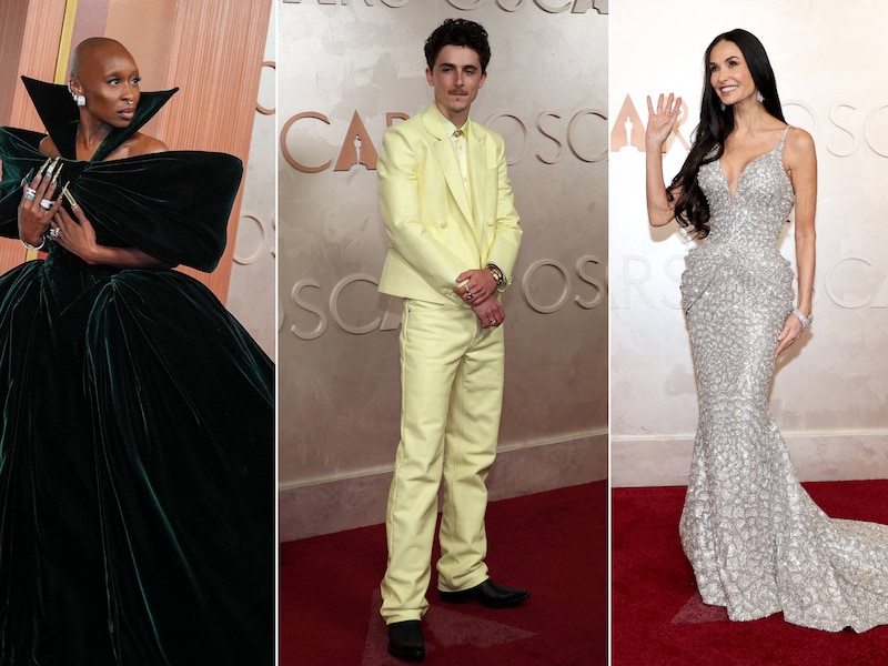 IN BEELD. Sculpturale jurken zijn de favoriet op de rode loper van de Oscars, Timothée Chalamet valt op in het geel