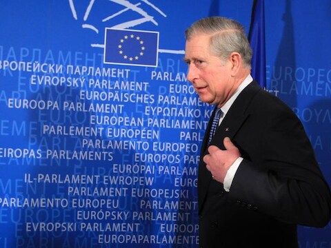 De Britse prins Charles bij de start van de conferentie in Brussel.
