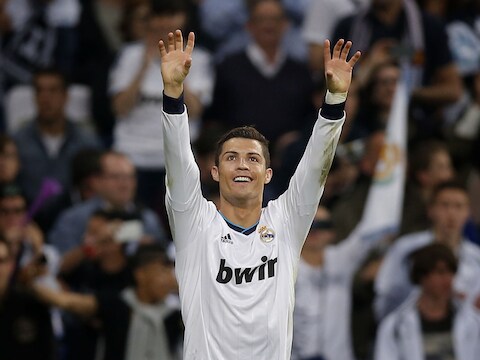 Ronaldo scoorde twee keer voor Real Madrid.