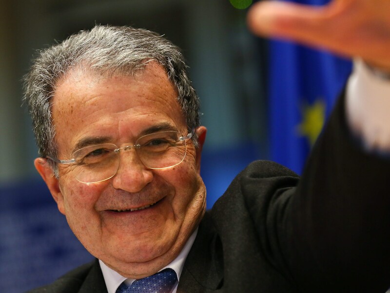 Romano Prodi, de beoogde nieuwe president van Italië.