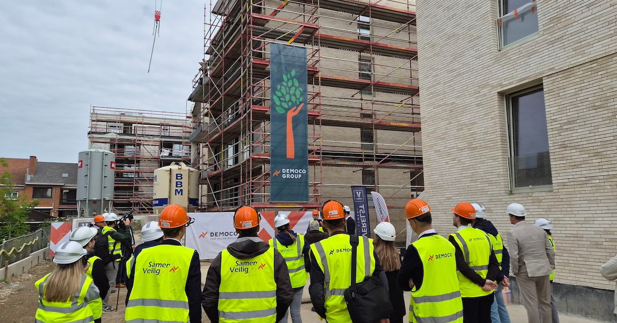 Hoogste punt bereikt voor Residentie LEY in Diest: 81 appartementen langs de Demer krijgen vorm