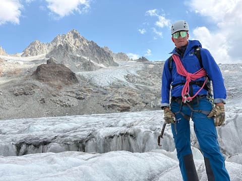 Gabriël als alpinist.