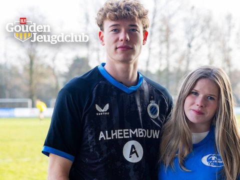 Daan Braspenning en z’n tweelingzus Lies begonnen samen te voetballen bij FC Sint-Jozef SK. 