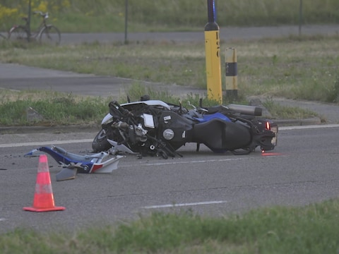 De motorfiets van het slachtoffer.