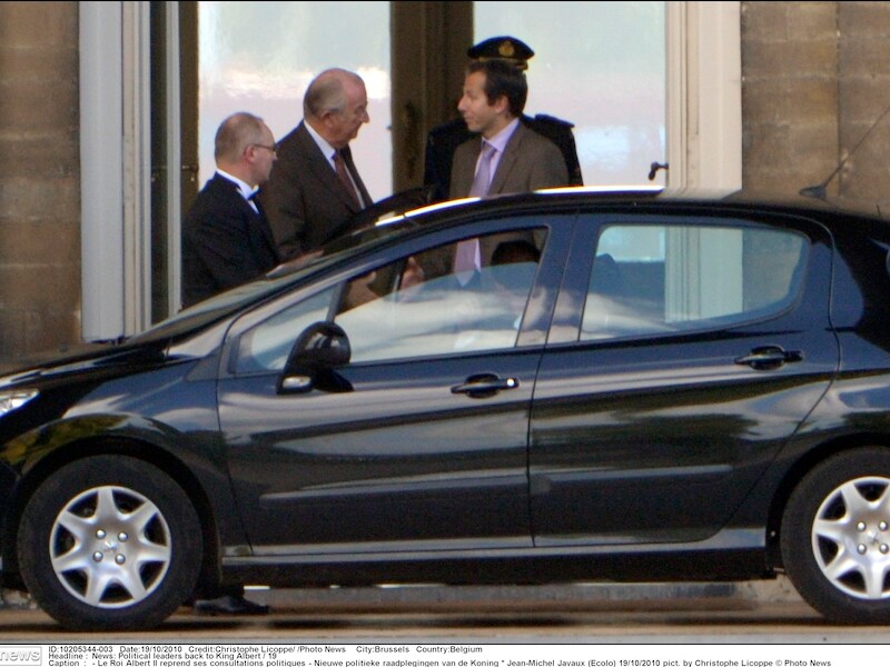 Jean-Michel Javaux (Ecolo) gisteren bij koning Albert II.